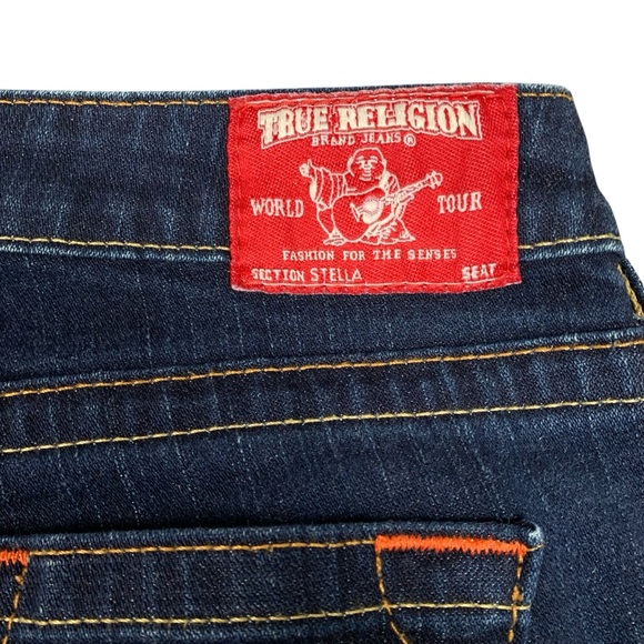 True Religion STELLA Jeans Size 27 Skinny‎ Low Rise Blue Denim (Actual 30x31) - Picture 4 of 15